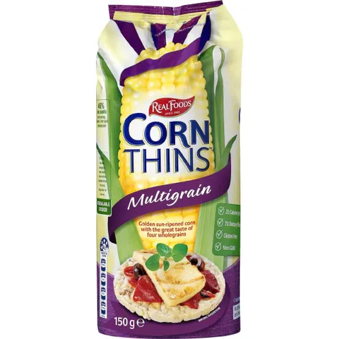 Bánh Bắp Vị Mè REAL FOODS CORN THINS 150g Từ Úc
