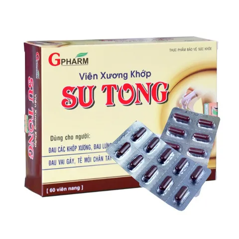 Viên Xương khớp su tong giảm thoái hóa đốt sống cổ đau lưng mỏi gối, cột sống, hếtt đau mỏi vai gáy, bồi bổ khí huyết dab