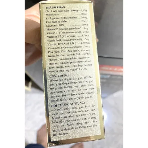 EU Arginine Silymarin Giải Độc Gan, Bảo Vệ Gan, Thanh Nhiệt, tăng cường chức năng gan giải độc gan vien