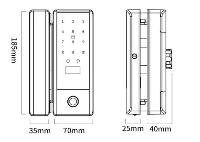 Khóa thông minh cửa kính Faster FSG02 Na Uy