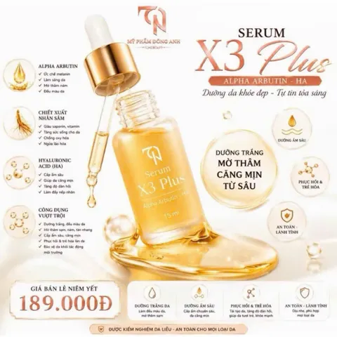 Serum Collagen X3 Đông Anh 20ml - Serum Dưỡng Da Chống Nám, Ngừa Mụn, Làm Trắng Da, Căng Bóng Da, Phục Hồi Da, Hàng Công Ty