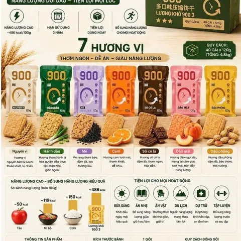 Lương khô 900 3☆ mix 7 vị