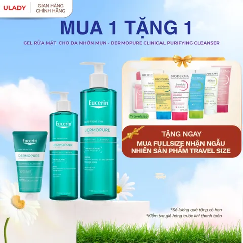 Gel rửa mặt Eucerin DermoPure Clinical Purifying Cleanser  | Làm Sạch Sâu, Giảm Dầu Cho Da Nhạy Cảm