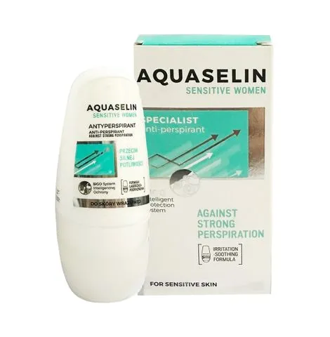 Lăn Khử Mùi Aquaselin Sensitive Women 50ml - Khử Mùi 24h, Dưỡng Ẩm, Phù Hợp Với Da Nhạy Cảm, Màu Xanh Nhạt 823000