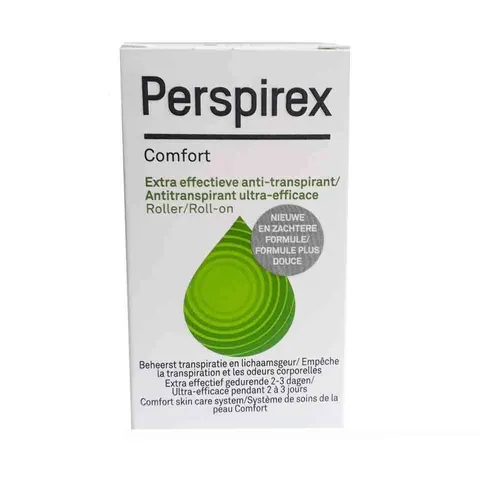 Lăn Khử Mùi Perspirex Comfort 20ml - Giải Pháp Ngăn Mồ Hôi Hiệu Quả, Không Gây Ố Vàng Quần Áo, Lành Tính Cho Da Nhạy Cảm 823004