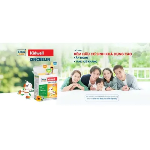 ✅[Chính Hãng]  Kidwell zinceelin kẽm hữu cho bé và người lớn tăng đề kháng và giúp ăn ngon miệng (hộp 20 ống /10ml)