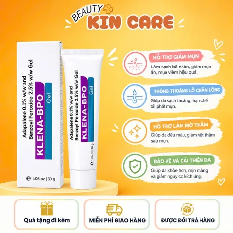 Klena BPO Gel Hỗ Trợ Chăm Sóc Da Dầu Và Da Mụn Ẩn, Hỗ Trợ Cải Thiện Bề Mặt Da Tuyp 30g