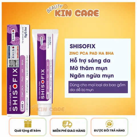 [Tặng Serum] Gel SHISOFIX Hỗ Trợ Giảm Mụn Thâm, Hỗ Trợ Mờ Thâm Do Mụn 15g