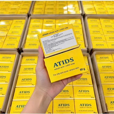 Xà Phòng Tắm Atids Salicylic Acid 2% + Sulfur Giảm Dầu Và Mụn Lưng, Ngực Hộp 80g