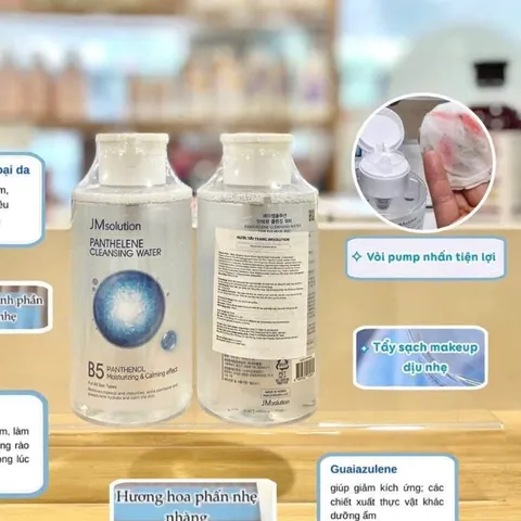 Nước Tẩy Trang Làm Sạch, Bổ Sung Độ Ẩm với 9 Loại Hyaluronic Jmsolution Cleansing Water - Hàng Chính Hãng (850ml)