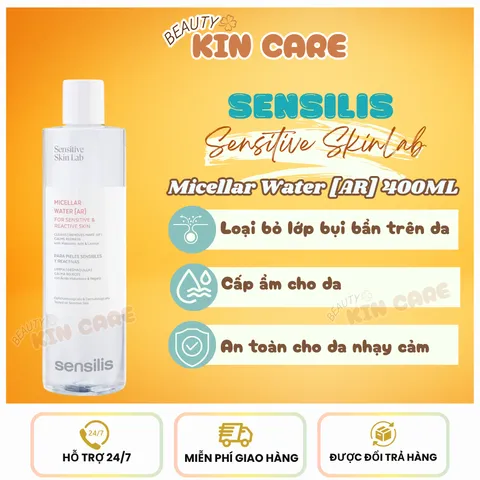 [Nhập khẩu chính hãng] Nước Tẩy Trang Sensilis 400ml Dành Cho Da Dầu Mụn Và Da Nhạy Cảm, Sạch Sâu Lành Tính