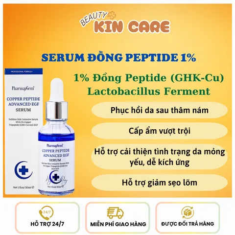 Serum Pharmaform Copper Peptide Advanced EGF - Tinh Chất Đồng Peptide Phục Hồi Da 30ml