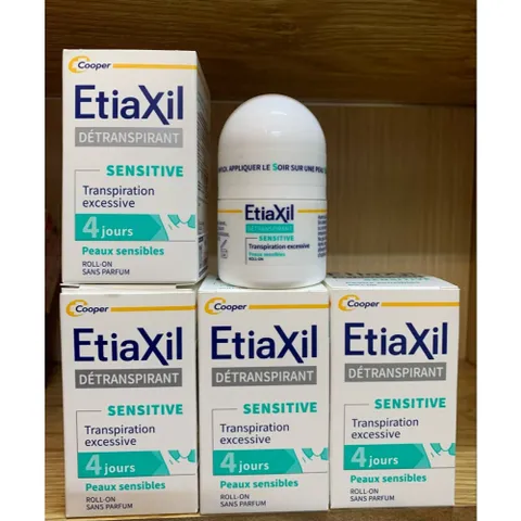 Lăn Khử Mùi Và Ngăn Mồ Hôi Etiaxil Detranspirant Dành Cho Da Nhạy Cảm Không Bết Dính Phù Hợp cả Nam Nữ 15ml