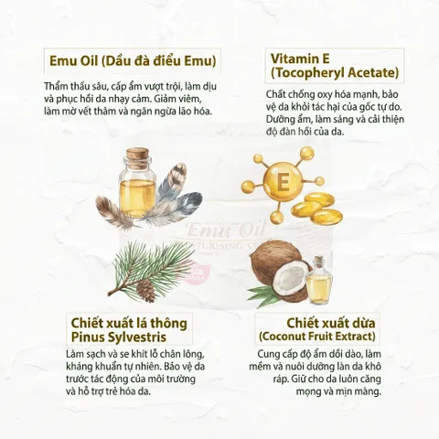 Kem Dưỡng Ẩm Australian Creams Emu Oil Moisturising Cream 250g - Dưỡng Ẩm Chuyên Sâu, Làm Mềm Da, Thẩm Thấu Nhanh