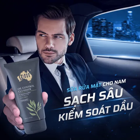 Sữa Rửa Mặt Nam G&M Oil Control Cleanser For Men 120ml - Hỗ trợ Làm Sạch Sâu, Hỗ Trợ Giảm Mụn