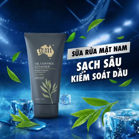 Sữa Rửa Mặt Nam G&M Oil Control Cleanser For Men 120ml - Hỗ trợ Làm Sạch Sâu, Hỗ Trợ Giảm Mụn
