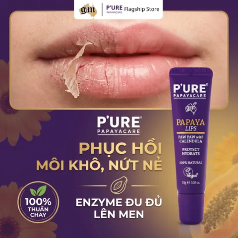 KEM MÔI TÁI TẠO VÀ LÀM MỀM MÔI CHUYÊN SÂU PURE PAPAYA CARE