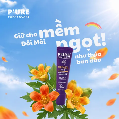 KEM MÔI TÁI TẠO VÀ LÀM MỀM MÔI CHUYÊN SÂU PURE PAPAYA CARE