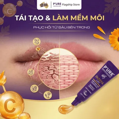 KEM MÔI TÁI TẠO VÀ LÀM MỀM MÔI CHUYÊN SÂU PURE PAPAYA CARE