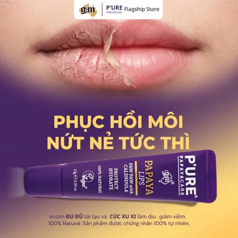 KEM MÔI TÁI TẠO VÀ LÀM MỀM MÔI CHUYÊN SÂU PURE PAPAYA CARE