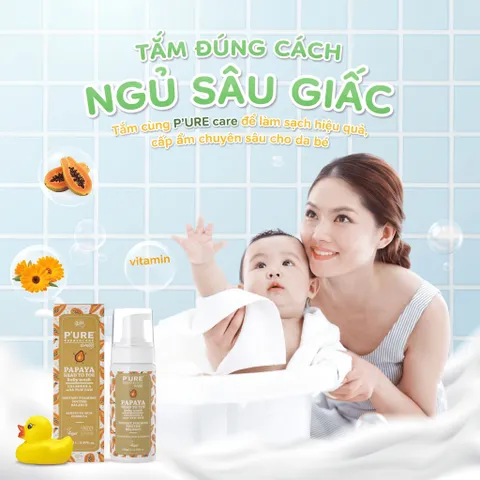 Sữa Tắm Gội Em Bé 2 Trong 1 An Toàn Cho Da Bé Nhạy Cảm PURE PAPAYA CARE 150ML