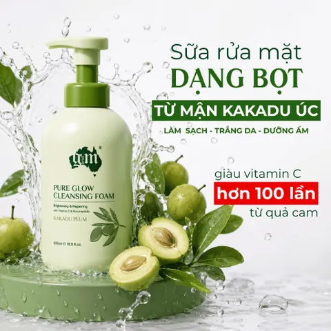 Sữa Rửa Mặt Dạng Bọt Pure Glow Cleansing Foam Kakadu Plum 500ml - Làm Sạch Dịu Nhẹ, Dưỡng Ẩm & Sáng Da