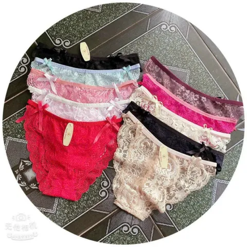 RN01 Set 20 Quần Lót Nữ Ren Lưới Đính Nơ Hai Bên Công Chúa Siêu Mềm Cao Cấp, Nhiều Màu (38-58kg)