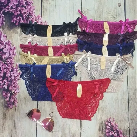 RN01 Set 20 Quần Lót Nữ Ren Lưới Đính Nơ Hai Bên Công Chúa Siêu Mềm Cao Cấp, Nhiều Màu (38-58kg)