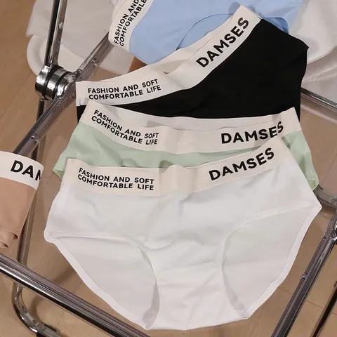 S69 Set 10 Quần lót nữ su non cao cấp, phối chữ DAMSES sexy, quyến rũ, kháng khuẩn, nhiều màu, mát lạnh