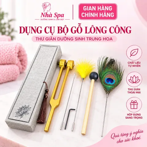 DỤNG CỤ BỘ GÕ LÔNG CÔNG FULL HỘP THƯ GIÃN DƯỠNG SINH TRUNG HOA