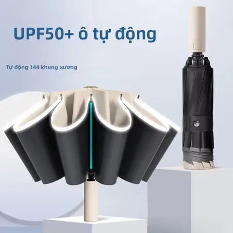 Ô gấp ngược tự động kích thước lớn chống gió mạnh bền chắc dùng được cả nắng lẫn mưa, ô tự động, chống tia UV