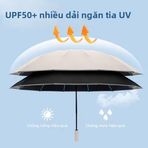 Ô gấp ngược tự động kích thước lớn chống gió mạnh bền chắc dùng được cả nắng lẫn mưa, ô tự động, chống tia UV