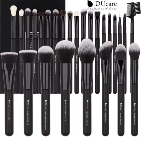 Ducare Bộ cọ trang điểm chuyên nghiệp, cọ makup công cụ cọ trang điểm cao cấp sợi tổng hợp, cọ tán nền, phấn phủ và má
