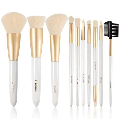 Ducare Bộ cọ trang điểm chuyên nghiệp, cọ makup công cụ cọ trang điểm cao cấp sợi tổng hợp, cọ tán nền, phấn phủ và má