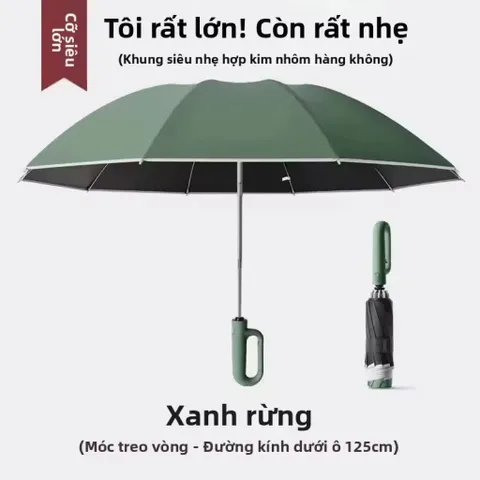 Ô gấp ngược tự động kích thước lớn chống gió mạnh bền chắc dùng được cả nắng lẫn mưa, ô tự động, chống tia UV