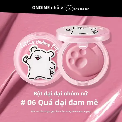 [Meimei Shop] Phấn má hồng dạng kem Little Ondine x Little Puppy - Kết cấu Mousse mềm mịn, lâu trôi