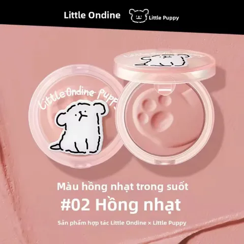 [Meimei Shop] Phấn má hồng dạng kem Little Ondine x Little Puppy - Kết cấu Mousse mềm mịn, lâu trôi