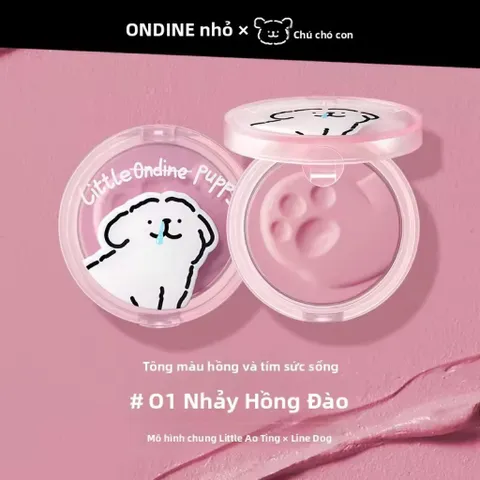 [Meimei Shop] Phấn má hồng dạng kem Little Ondine x Little Puppy - Kết cấu Mousse mềm mịn, lâu trôi