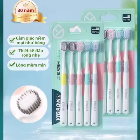 Cestbon | 5 Bàn Chải Răng Lông Mềm Cho Vệ Sinh Hiệu Quả Và Bảo Vệ Nướu 5 Cây bàn chải đánh răng