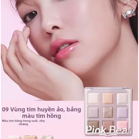 Pink Bear | Bảng Mắt và Tạo Khối Chín Màu, Phấn mắt