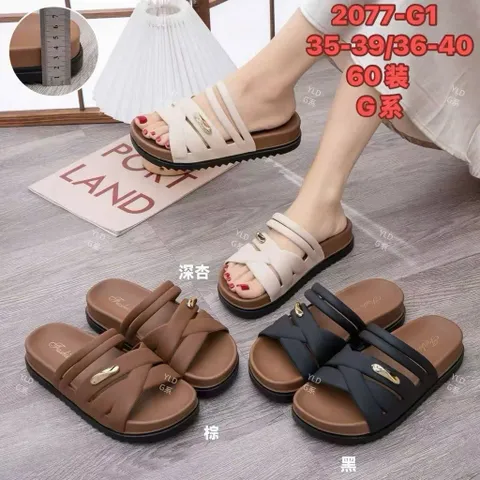 Dép nữ quai ngang bản to phối khóa kim loại cao cấp – sandal đế bệt êm chân, phong cách tối giản sang trọng đế cao 4cm