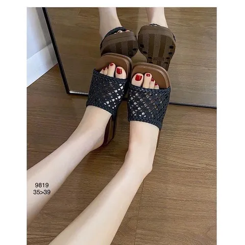 Dép Nữ Quai Ngang Đế Cao 4cm Chất EVA Siêu Nhẹ Êm Chân Tôn Dáng Đi Chơi Đi Học