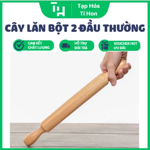 Cây Lăn Bột Loại Thường, có thiết kế tay cầm truyền thống hai đầu (TH732)