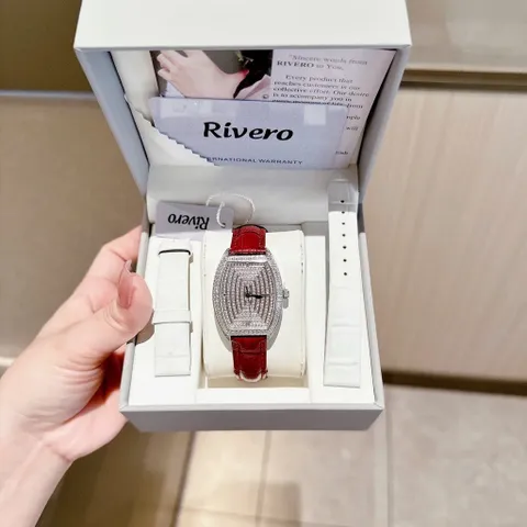 Đồng Hồ Nữ RIVERO CHÍNH HÃNG, Thiết Kế Sang Trọng, Đính Đá Full Mặt Tinh Tế, Tặng Kèm Box Cao Cấp