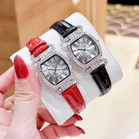 Đồng Hồ Nữ ROCROWN Mặt Bầu Đính Đá Siêu Xinh, Đá Sáng Bling Bling FULLBOX