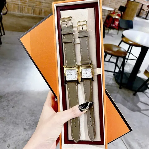 Đồng hồ MMH Mặt Vuông Dây Da Máy Thuỵ Sĩ FULLBOX