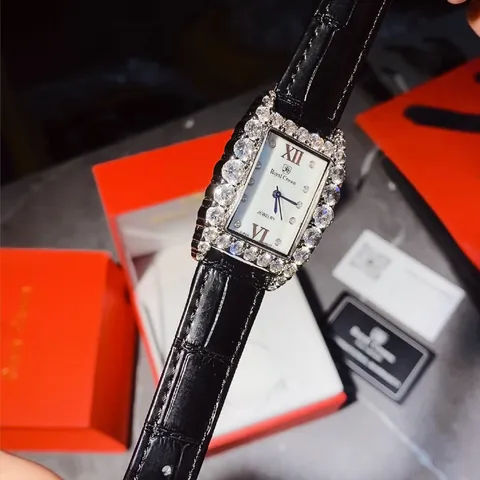 Đồng Hồ Nữ Dây Da Đính Đá Pha Lê ROCROWN Sang Trọng Kèm box