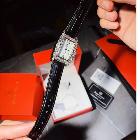 Đồng Hồ Nữ Dây Da Đính Đá Pha Lê ROCROWN Sang Trọng Kèm box