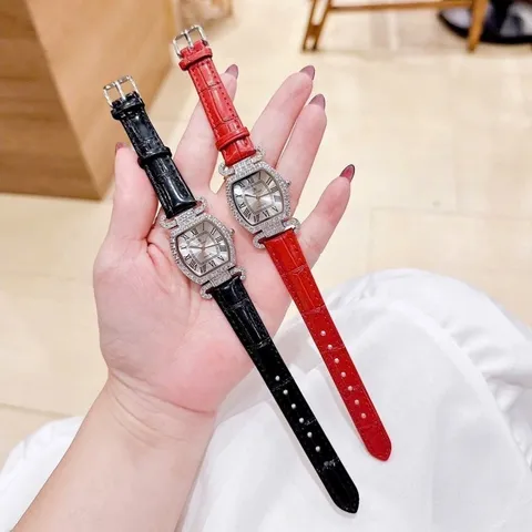 Đồng Hồ Nữ ROCROWN Mặt Bầu Đính Đá Siêu Xinh, Đá Sáng Bling Bling FULLBOX