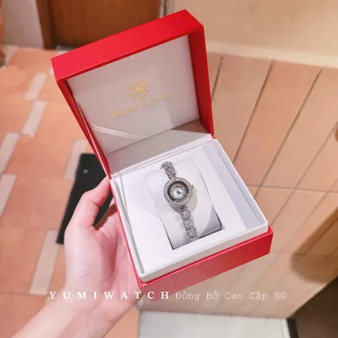 Đồng Hồ Nữ ROCROWN Đá Pha Lê, Thiết Kế Lắc Tay Tạo Cảm Giác Mềm Mại, Điều Đà Sang Trọng, Tặng Kèm Hộp Cao Cấp